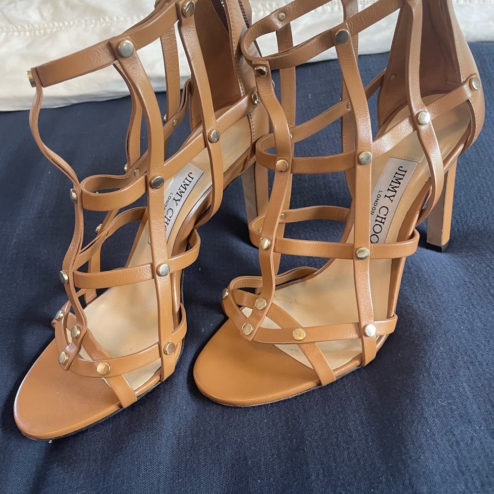 Jimmy Choo Tina Cage Studded Heels